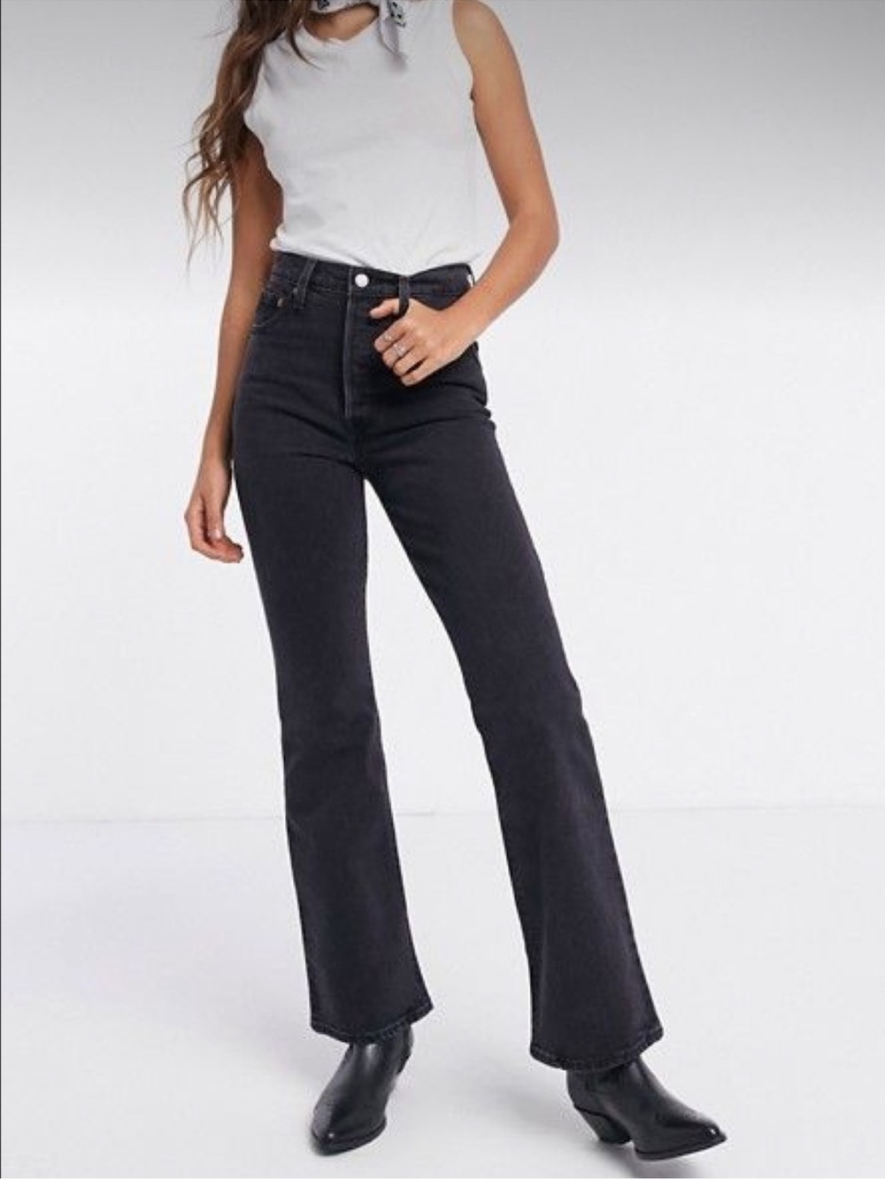 Levi’s Ribcage Bootcut Jeans Black Size 31